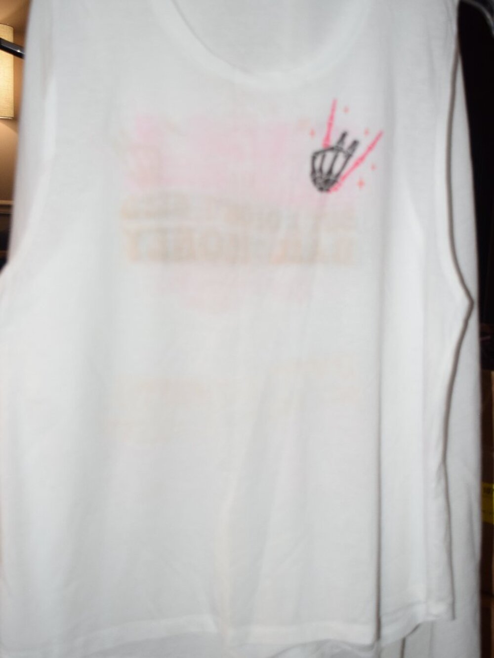 Next Level Apparel--Sleeveless Tee, Off-white, XXL "It was a rough week"